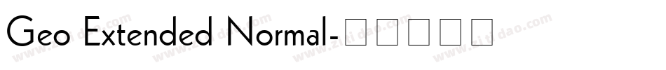 Geo Extended Normal字体转换